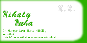 mihaly muha business card